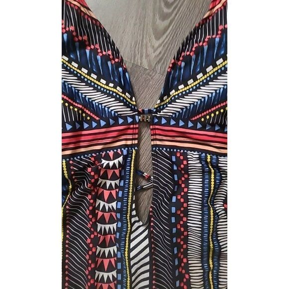 BAR III Sexy Strappy Plunge High Cut Hip One-Piece Bathingsuit Women's Sz Medium - Picture 2 of 6